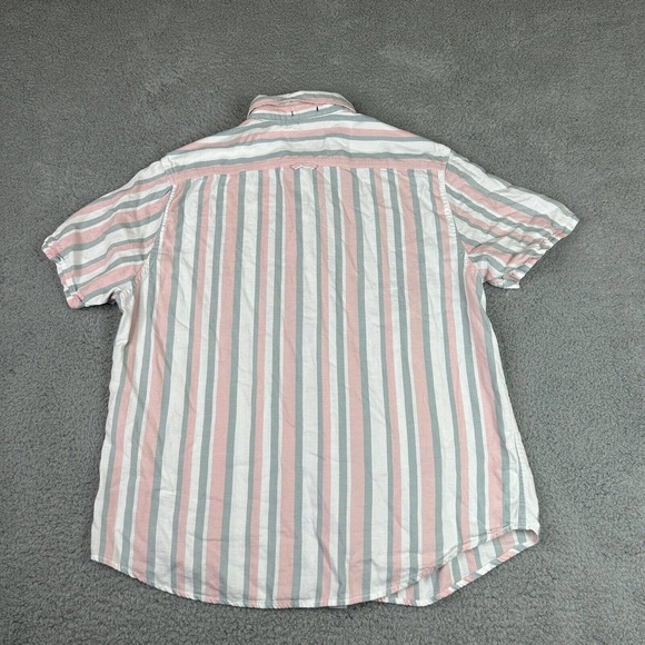 Denim Flower Shirt Mens XL Multicolored‎ Striped Ricky Singr  Button Down - Picture 8 of 10